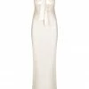 Shona Joy LA LUNE BOW TIE MAXI DRESS - CREAM DRESSES
