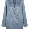Shona Joy LA LUNE DOUBLE BREASTED BLAZER - BLUE SMOKE