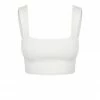 Shona Joy BASIC SQUARE NECK CROP TOP - IVORY TOPS