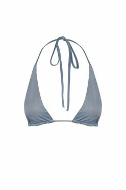 Shona Joy LA LUNE TRIANGLE BRALETTE - BLUE SMOKE TOPS