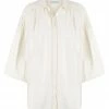 Shona Joy TOPS BRIGITTE LINEN BALLOON SLEEVE BUTTON UP SHIRT - TOFU