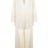 Shona Joy LA LUNE LOUNGE LONG SLEEVE SHIRT SET- CREAM Wedding