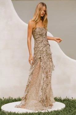 Shona Joy DRESSES CLAUDETTE RUCHED FRILL MAXI DRESS