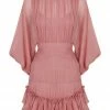Shona Joy CLEMENCE LONG SLEEVE MINI DRESS - ANTIQUE ROSE DRESSES