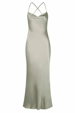 Shona Joy DRESSES LA LUNE BACKLESS BIAS MIDI DRESS - SAGE