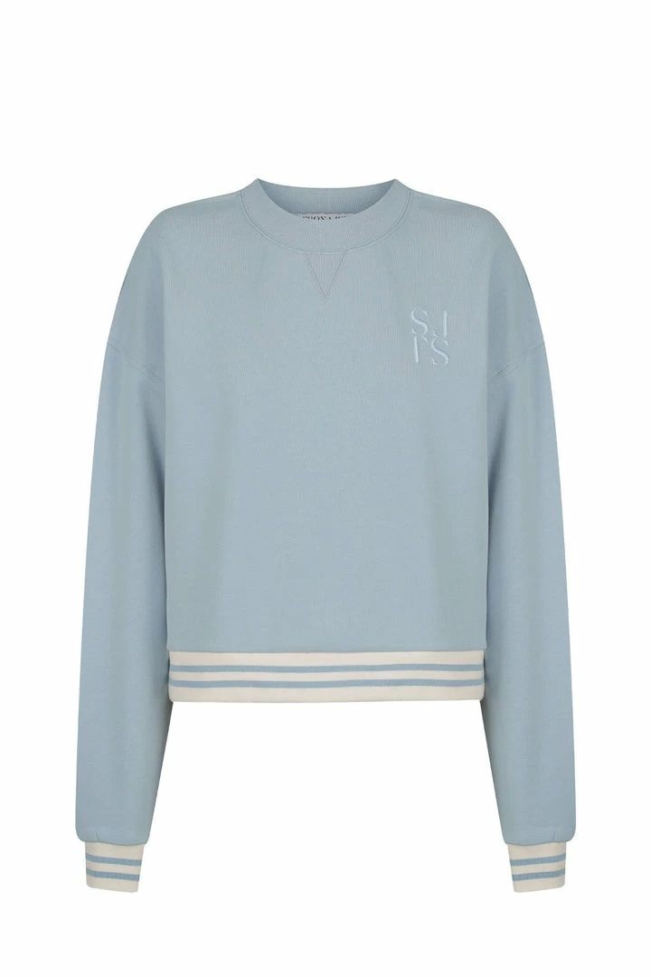 Shona Joy SJ LOGO CROPPED JUMPER - CHALK BLUE