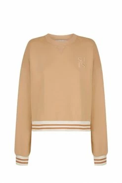 Shona Joy SJ LOGO CROPPED JUMPER - TAN