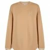 Shona Joy TOPS SJ LOGO CURVED HEM JUMPER - TAN