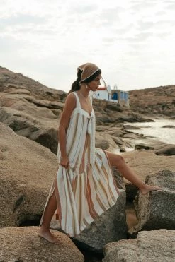 Shona Joy DRESSES SUZANA LINEN LOW BACK MIDI DRESS