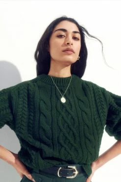 Shona Joy TOPS EVA CABLE JUMPER - ROSEMARY