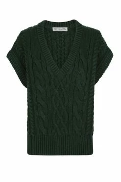 Shona Joy EVA CABLE VEST - ROSEMARY