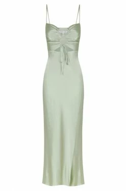 Shona Joy DRESSES FELICITY LACE UP MIDI DRESS - THYME