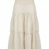 Shona Joy SKIRTS FIONA SHIRRED TIERED MIDI SKIRT - OATMEAL