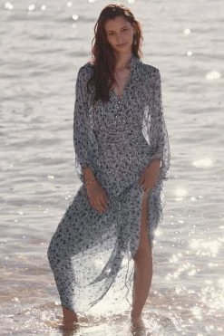 Shona Joy DRESSES FRANCESCA BUTTON UP RUCHED MIDI DRESS