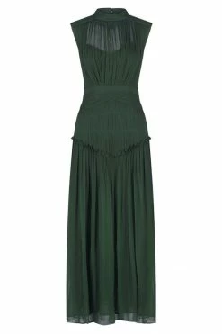 Shona Joy LÈONIE HIGH NECK MIDI DRESS - ROSEMARY DRESSES