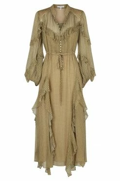 Shona Joy DRESSES ELEONORA DRAWSTRING FRILL MIDI DRESS