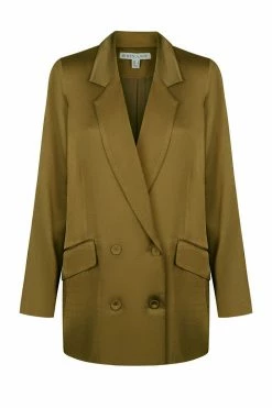 Shona Joy TOPS GIORGIA DOUBLE BREASTED BLAZER - OLIVE OIL