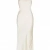 Shona Joy LA LUNE LOW BACK HALTER NECK MIDI DRESS - CREAM DRESSES
