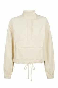 Shona Joy TOPS HOLLY DRAWSTRING ANORAK TOP - CREAM