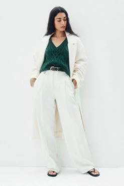 Shona Joy IRENA HIGH WAISTED TAILORED PANT - CREAM SHORTS & PANTS