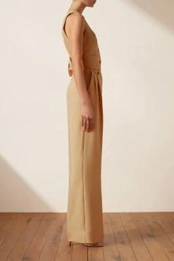 Shona Joy SHORTS & PANTS IVY HIGH WAISTED TAILORED PANT - LATTE