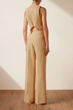 Shona Joy SHORTS & PANTS IVY HIGH WAISTED TAILORED PANT - LATTE