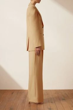 Shona Joy TOPS IVY OVERSIZED TAILORED BLAZER - LATTE