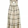 Shona Joy INDRA LINEN LACE UP BACKLESS MIDI DRESS DRESSES