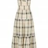 Shona Joy INDRA LINEN PLUNGED CROSS BACK MIDI DRESS DRESSES