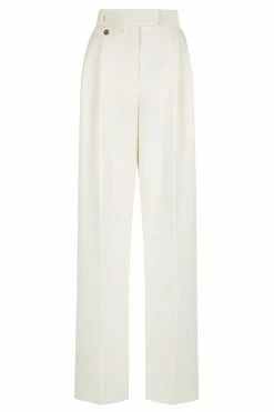 Shona Joy IRENA HIGH WAISTED TAILORED PANT - CREAM SHORTS & PANTS