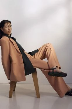 Shona Joy IRENA HIGH WAISTED TAILORED PANT - TERRACOTTA