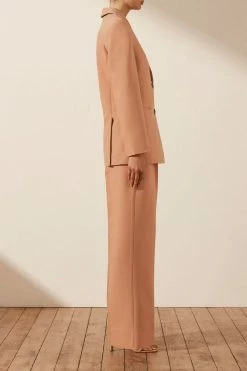 Shona Joy OUTERWEAR IRENA OVERSIZED TAILORED BLAZER - TERRACOTTA