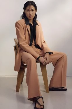Shona Joy OUTERWEAR IRENA OVERSIZED TAILORED BLAZER - TERRACOTTA