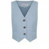 Shona Joy TOPS IRENA TAILORED FITTED VEST - CHALK BLUE
