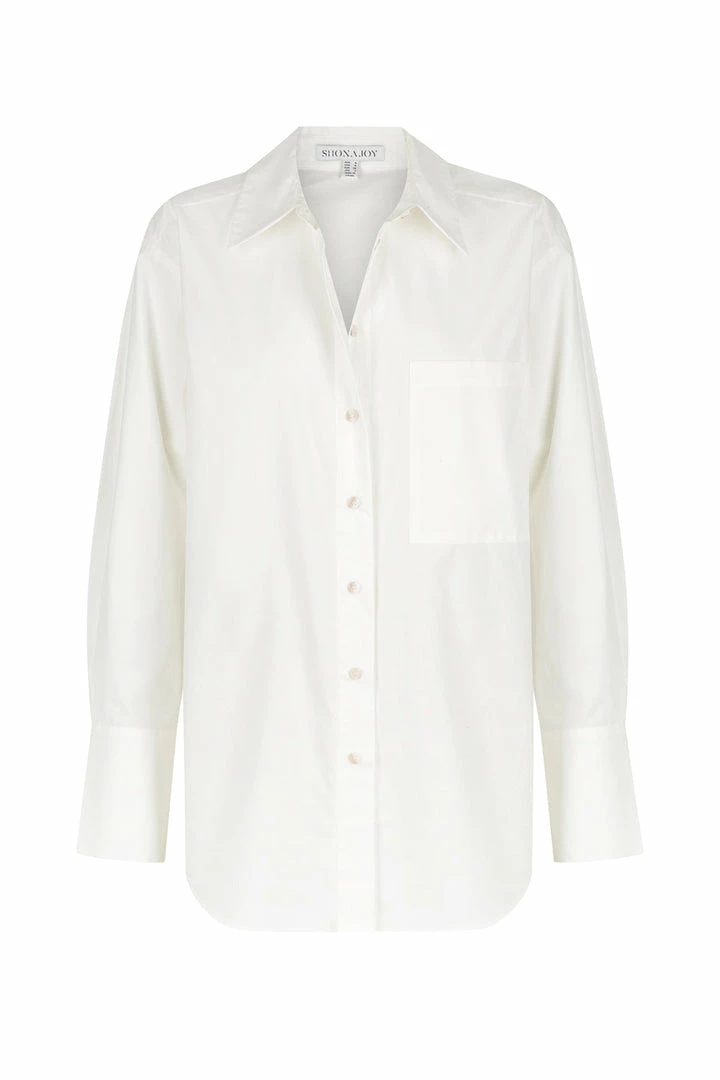 Shona Joy ISABELLA OVERSIZED WIDE CUFF SHIRT - IVORY TOPS