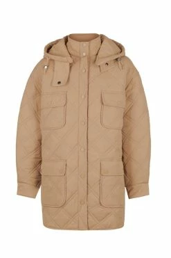Shona Joy TOPS SJ QUILTED JACKET - CAMEL