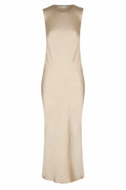 Shona Joy DRESSES LA LUNE BIAS SLEEVELESS MIDI DRESS - GOLD