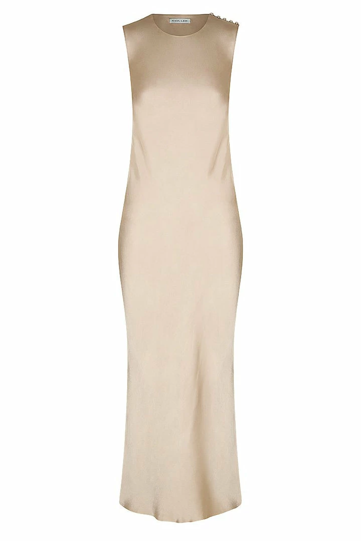 Shona Joy DRESSES LA LUNE BIAS SLEEVELESS MIDI DRESS - GOLD