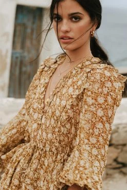 Shona Joy JULIA BALLOON SLEEVE DRAWSTRING MINI DRESS DRESSES