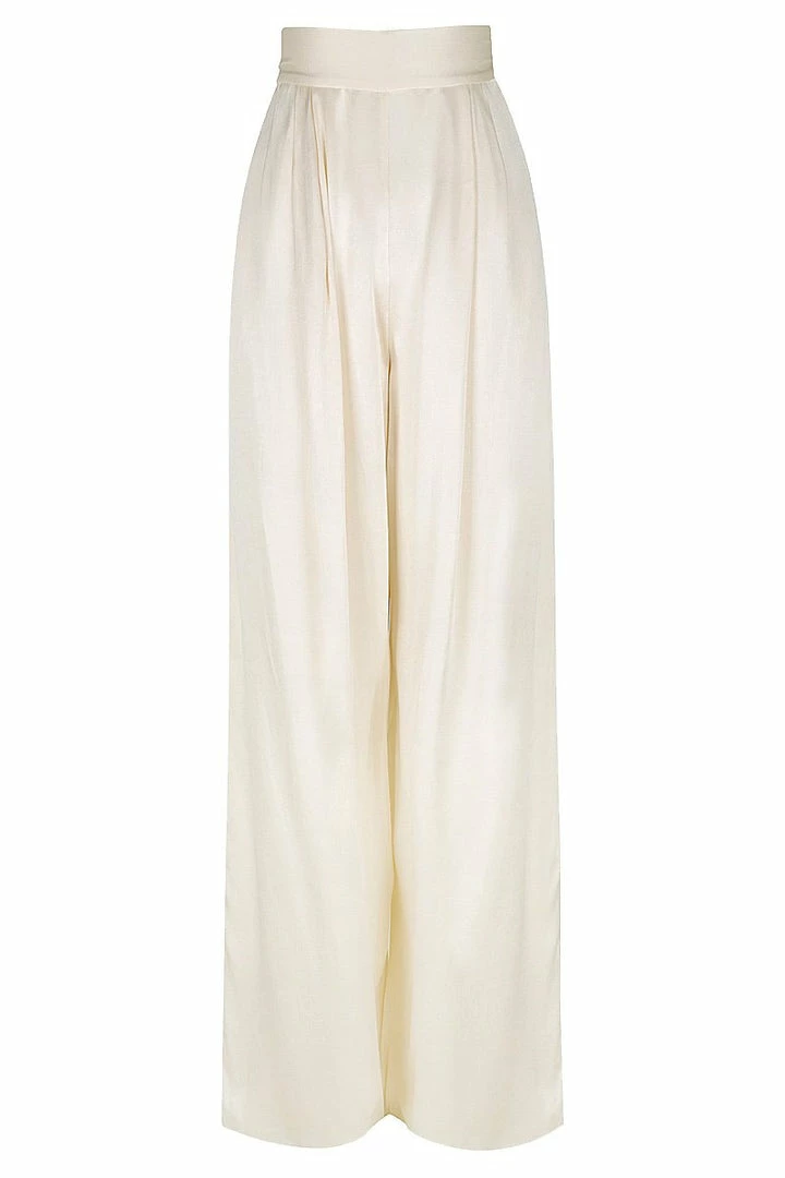Shona Joy LA LUNE TUXEDO TROUSER - CREAM SHORTS & PANTS