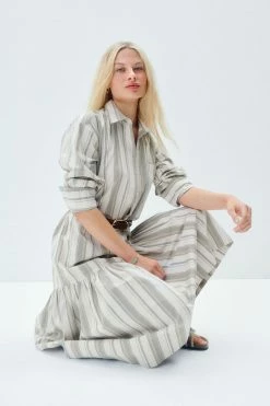 Shona Joy LAURENT WIDE CUFF SHIRT MIDI DRESS
