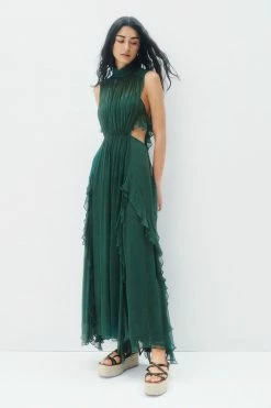 Shona Joy LÈONIE BACKLESS FRILL MAXI DRESS - ROSEMARY DRESSES