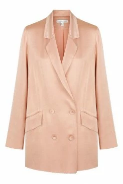 Shona Joy LA LUNE DOUBLE BREASTED BLAZER - DESERT ROSE
