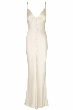 Shona Joy DRESSES LA LUNE BIAS SLIP DRESS - CREAM