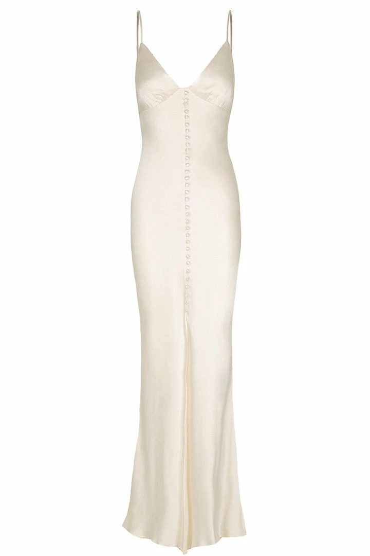Shona Joy DRESSES LA LUNE BIAS SLIP DRESS - CREAM