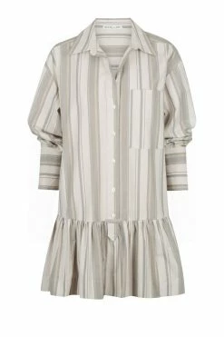 Shona Joy LAURENT WIDE CUFF SHIRT MINI DRESS