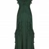 Shona Joy DRESSES LÈONIE DOUBLE STRAP FRILL MAXI DRESS - ROSEMARY