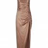 Shona Joy DRESSES LILY BIAS RUCHED MIDI DRESS - CLOVE