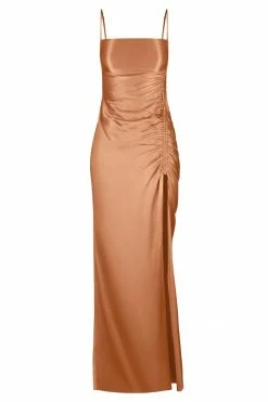 Shona Joy DRESSES LA LUNE RUCHED MAXI DRESS - COPPER
