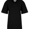 Shona Joy BASICS BASIC LONG LINE TEE - BLACK